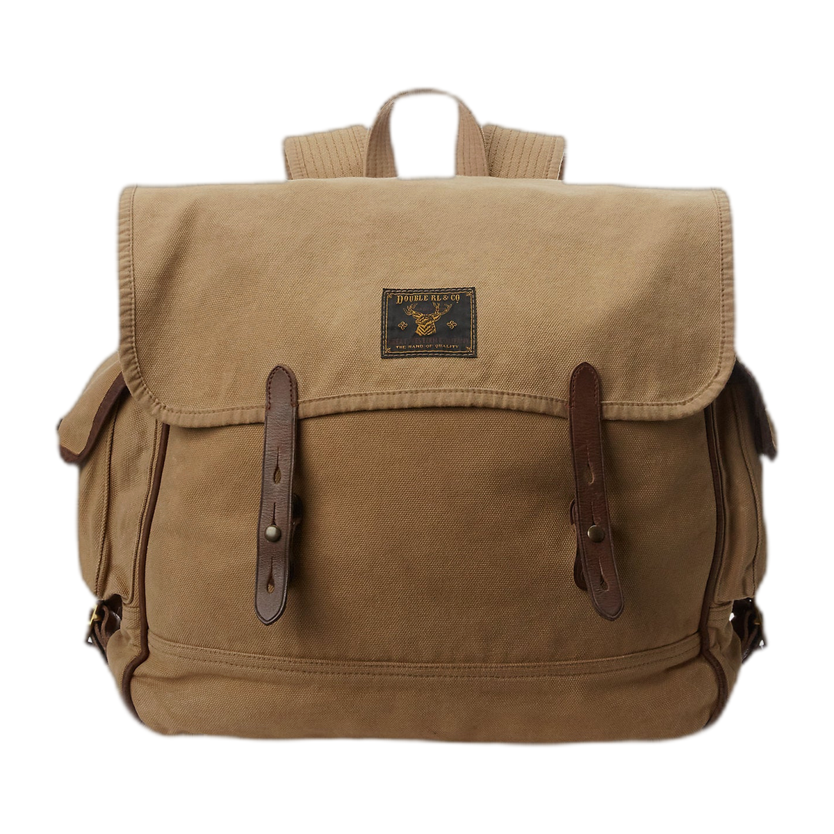 RRL Leather-Trim Canvas Backpack