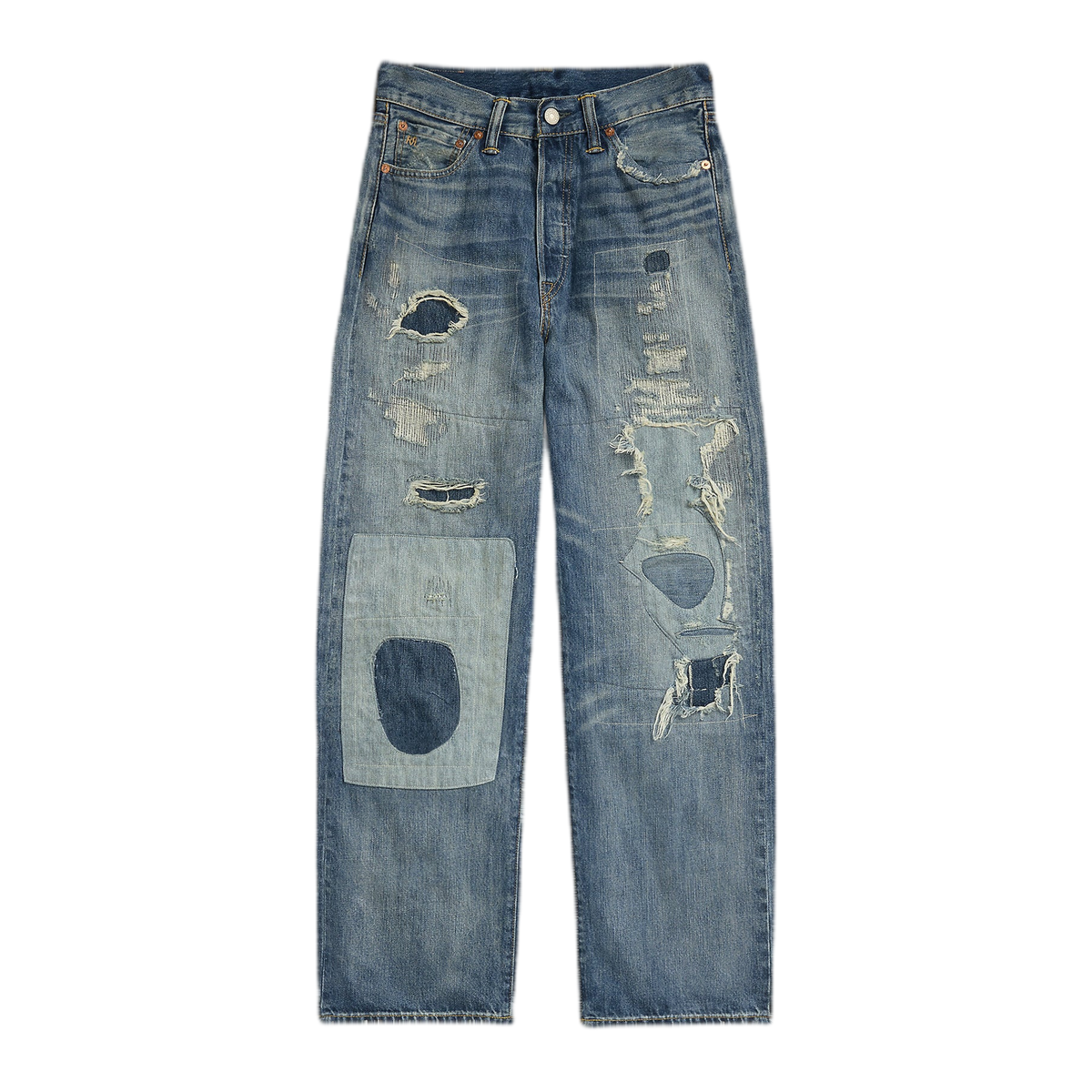 RRL High Boy Fit Repaired Heyland Jean