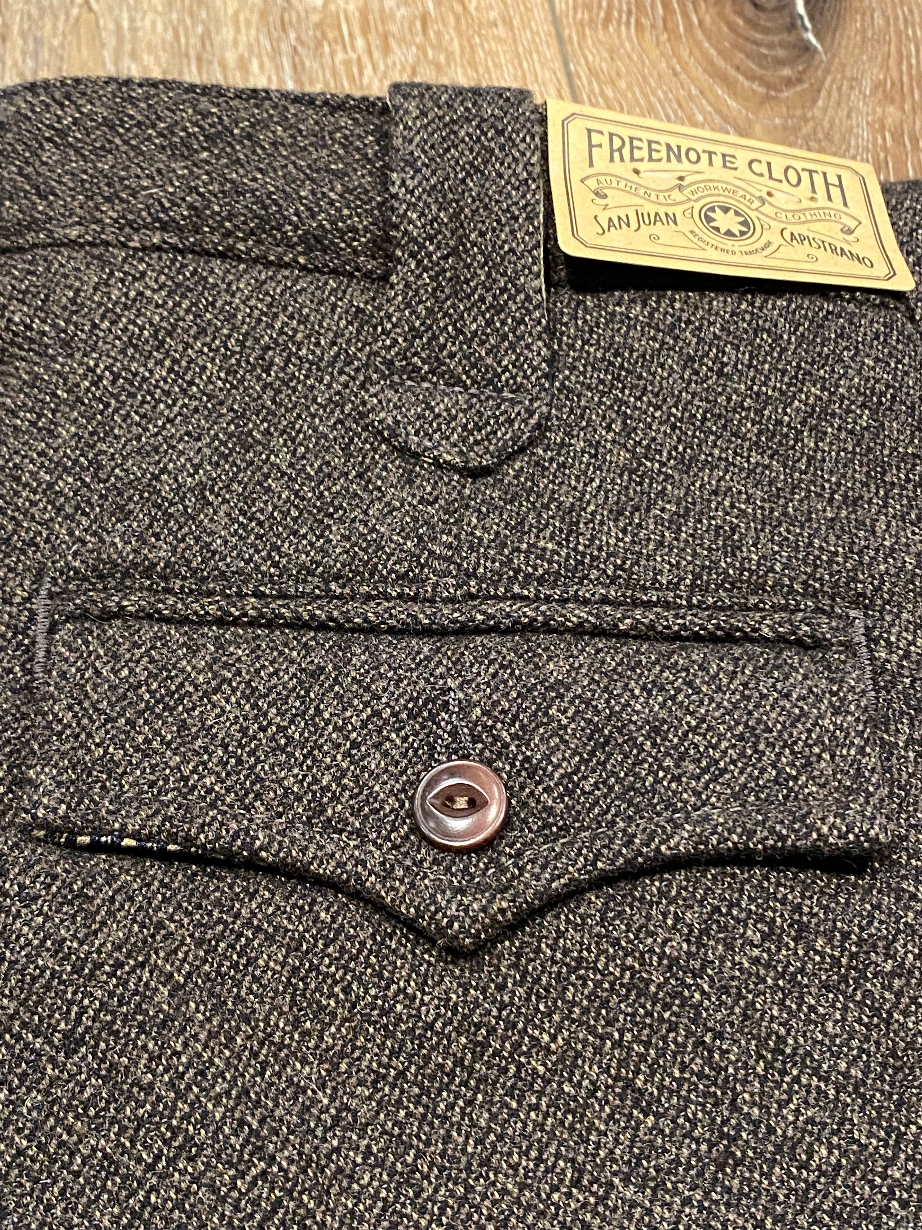 DUSTER PANT - BROWN WOOL