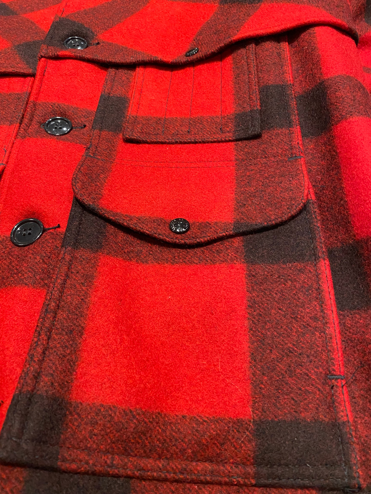 Vintage Filson Double Mackinaw Wool Buffalo Plaid Cruiser Jacket (46)