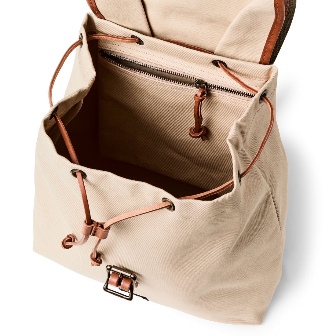 Rugged Twill Drawstring Backpack - Feather Gray
