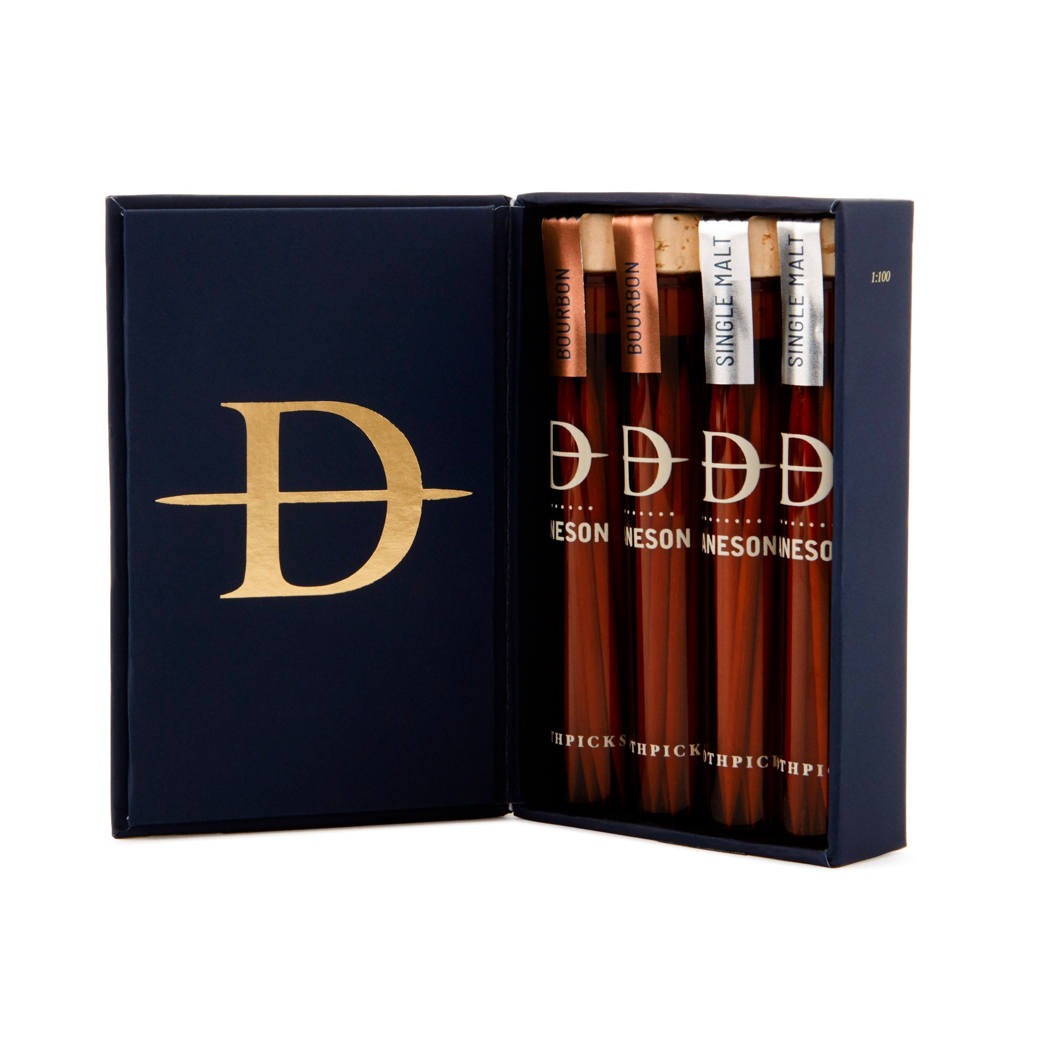 DANESON TOOTHPICKS - SINGLE MALT NO. 16 & BOURBON NO. 22 | 4-BOTTLE BOX
