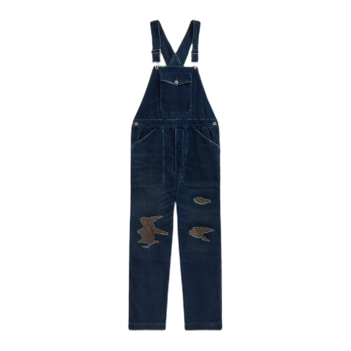 RRL Repaired Indigo Corduroy Overall