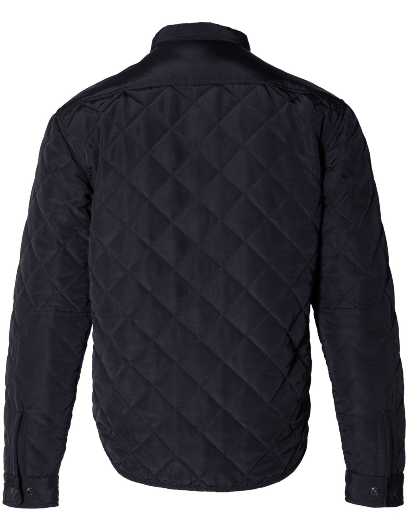 Down-filled Quilted Shirt Jacket - Black