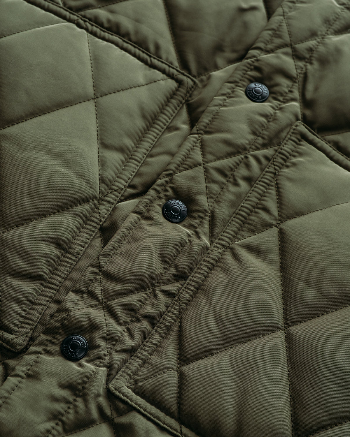 9122D Down Filled Quilted Shirt Jacket-Olive