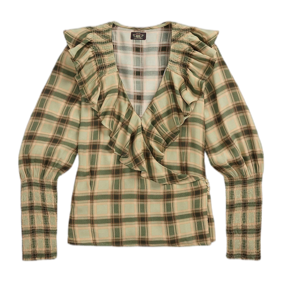 RRL Ombré Plaid Marocain Blouse