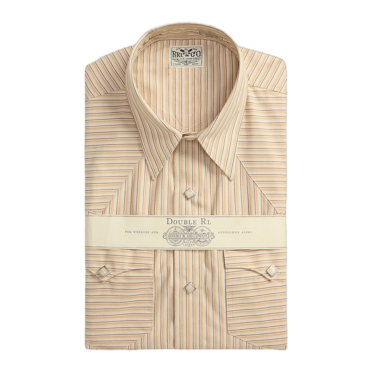 RRL Slim Fit Striped Western Shirt