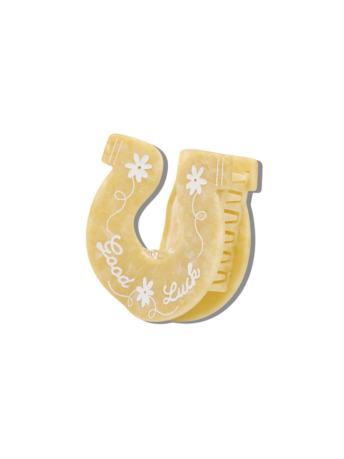 Hand-painted Good Luck Horseshoe Claw Hair Clip | Eco-Friendly