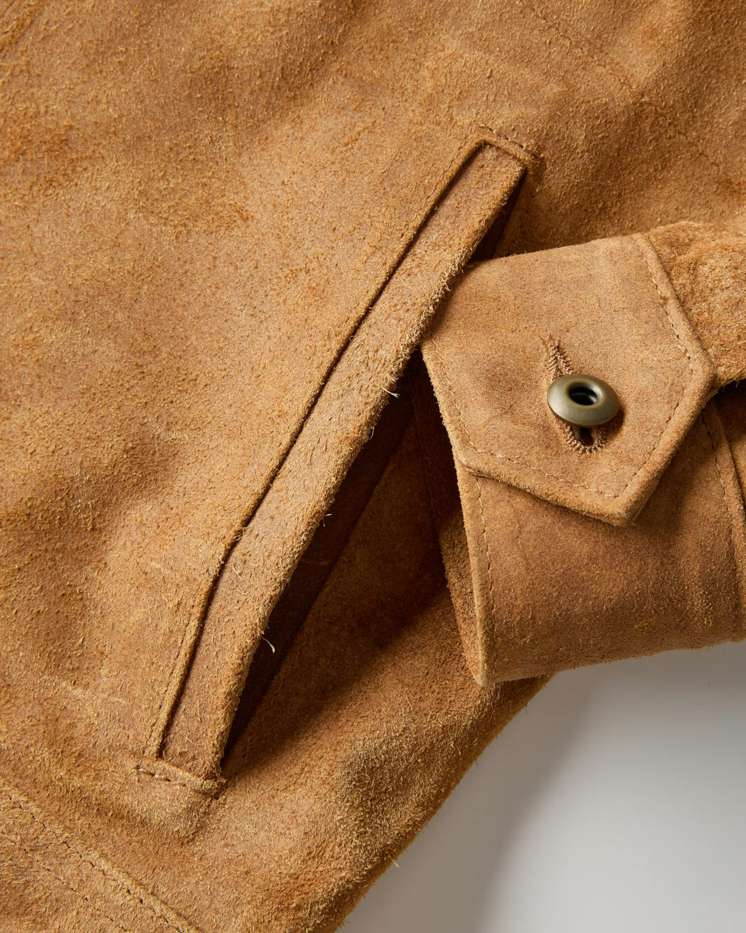 Schott 370 "Duke" Suede Unlined Rough Out Cowhide Jacket