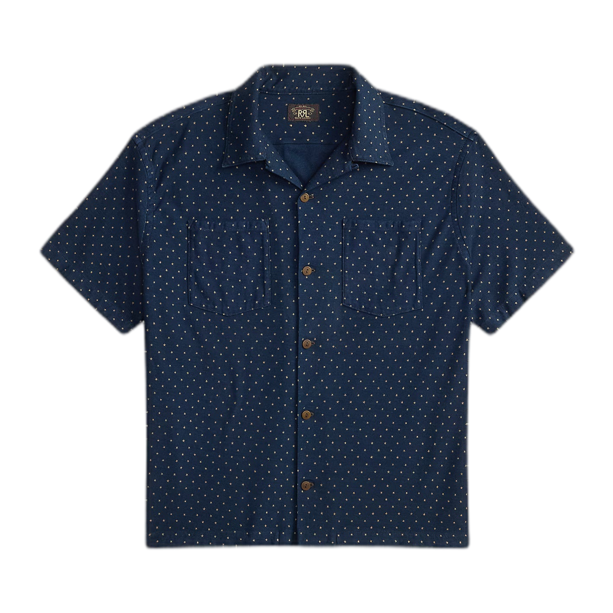 RRL Star-Print Indigo Jersey Shirt