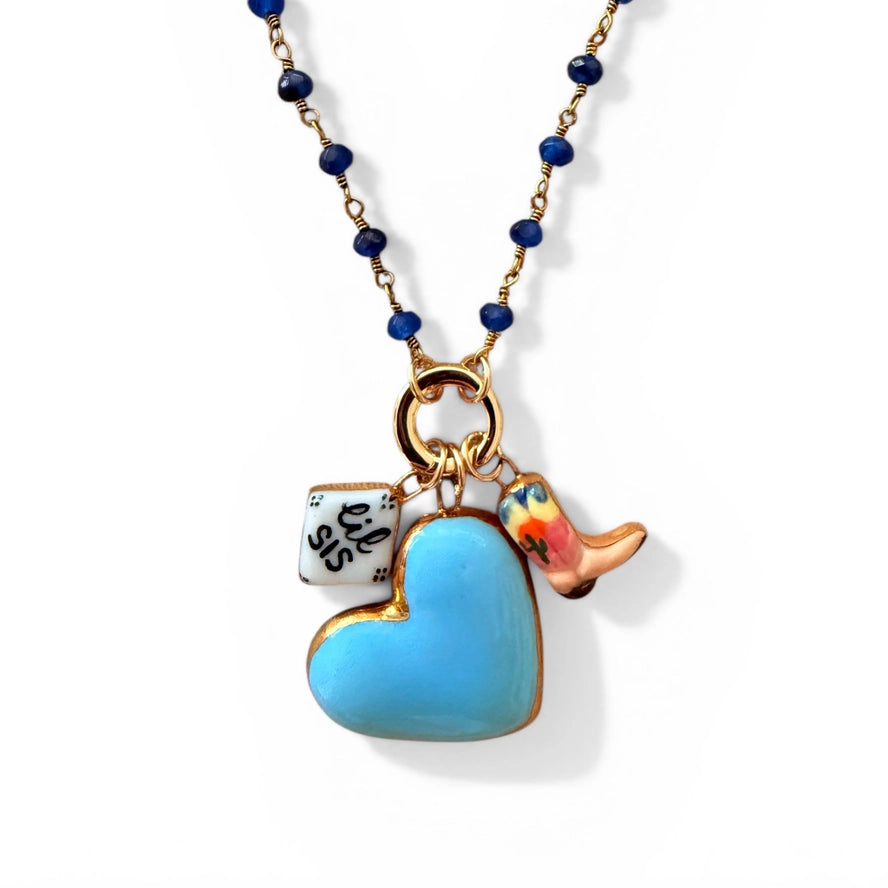 Large Heart Charm - Turquoise