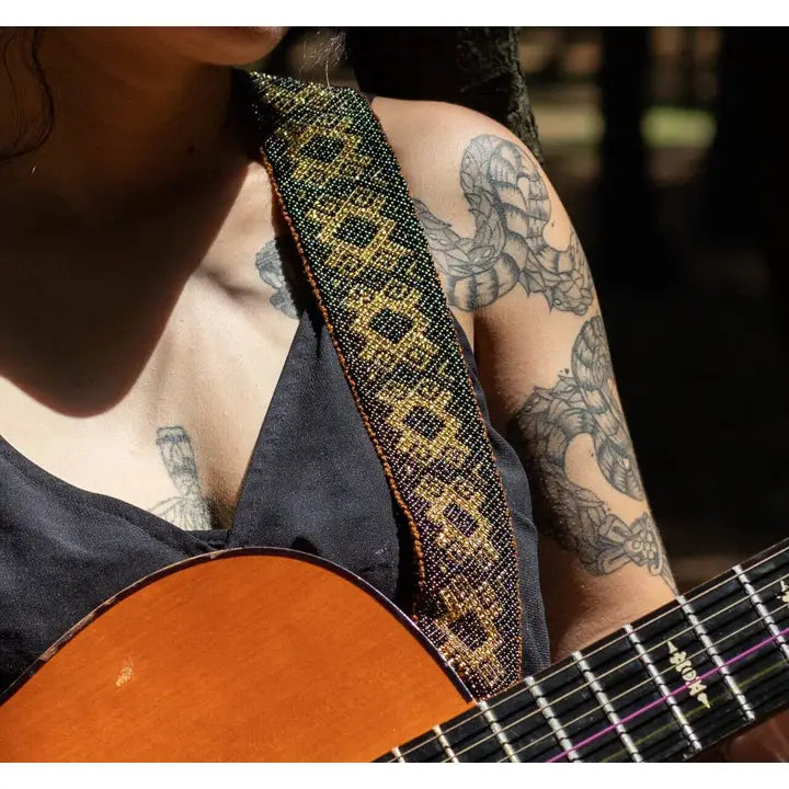 Handmade Beaded Guitar Strap
