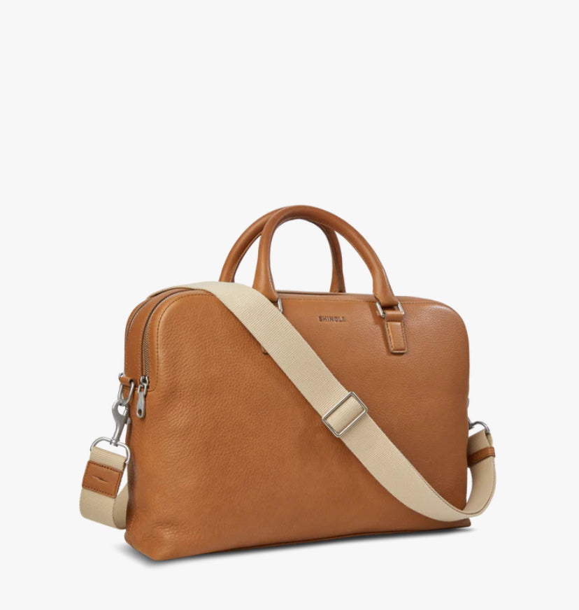 Double Zip Briefcase-Tan
