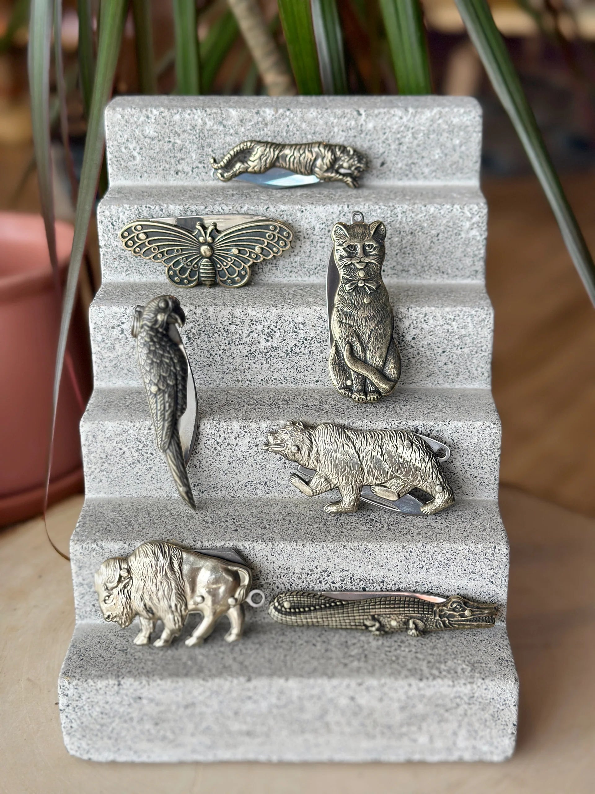 Brass Animal Pocket Knife - Buffalo