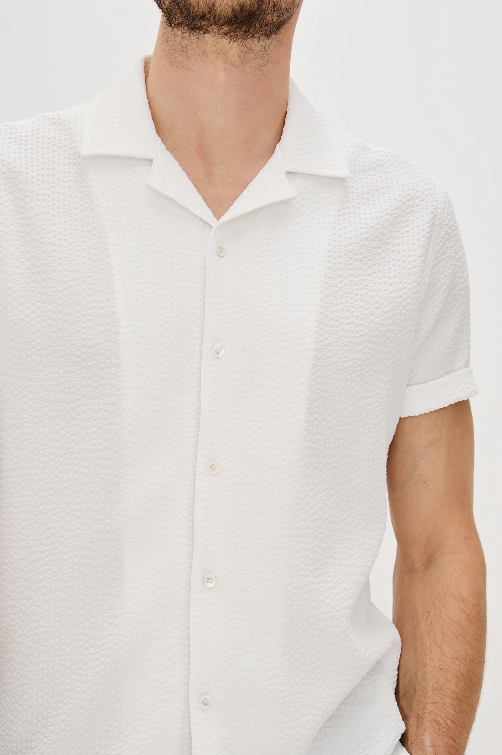 Amalfi Shirt - White Seersucker