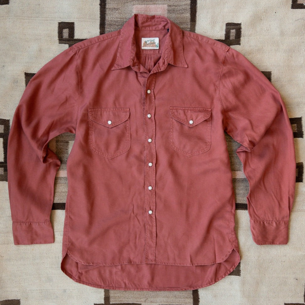 Tencel Gabardine Pearlsnap Shirt - Sandstone