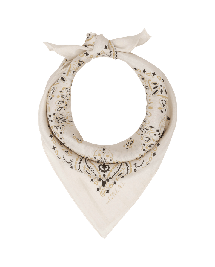 The Silk Bandana. Cream.