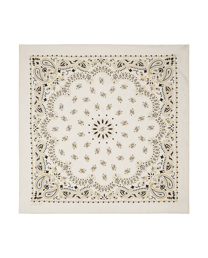 The Silk Bandana. Cream.