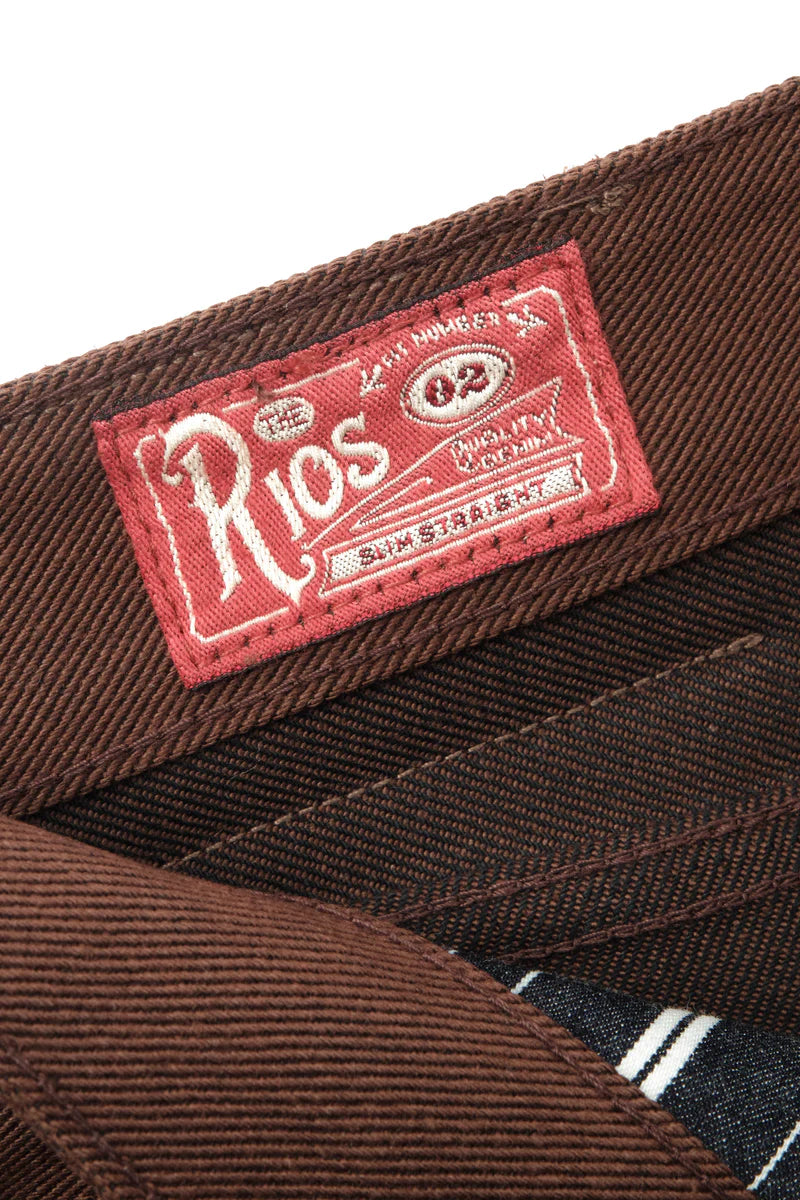 RIOS 15 OUNCE DARK BROWN DENIM