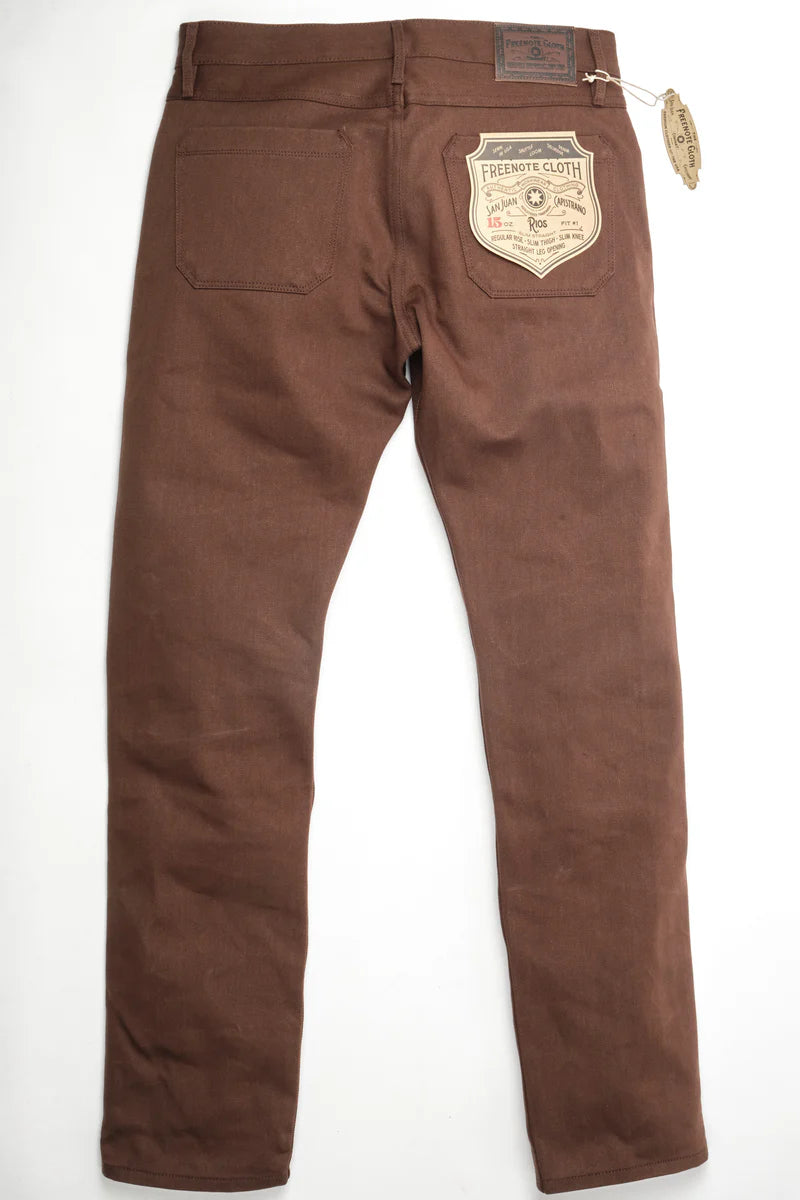 RIOS 15 OUNCE DARK BROWN DENIM