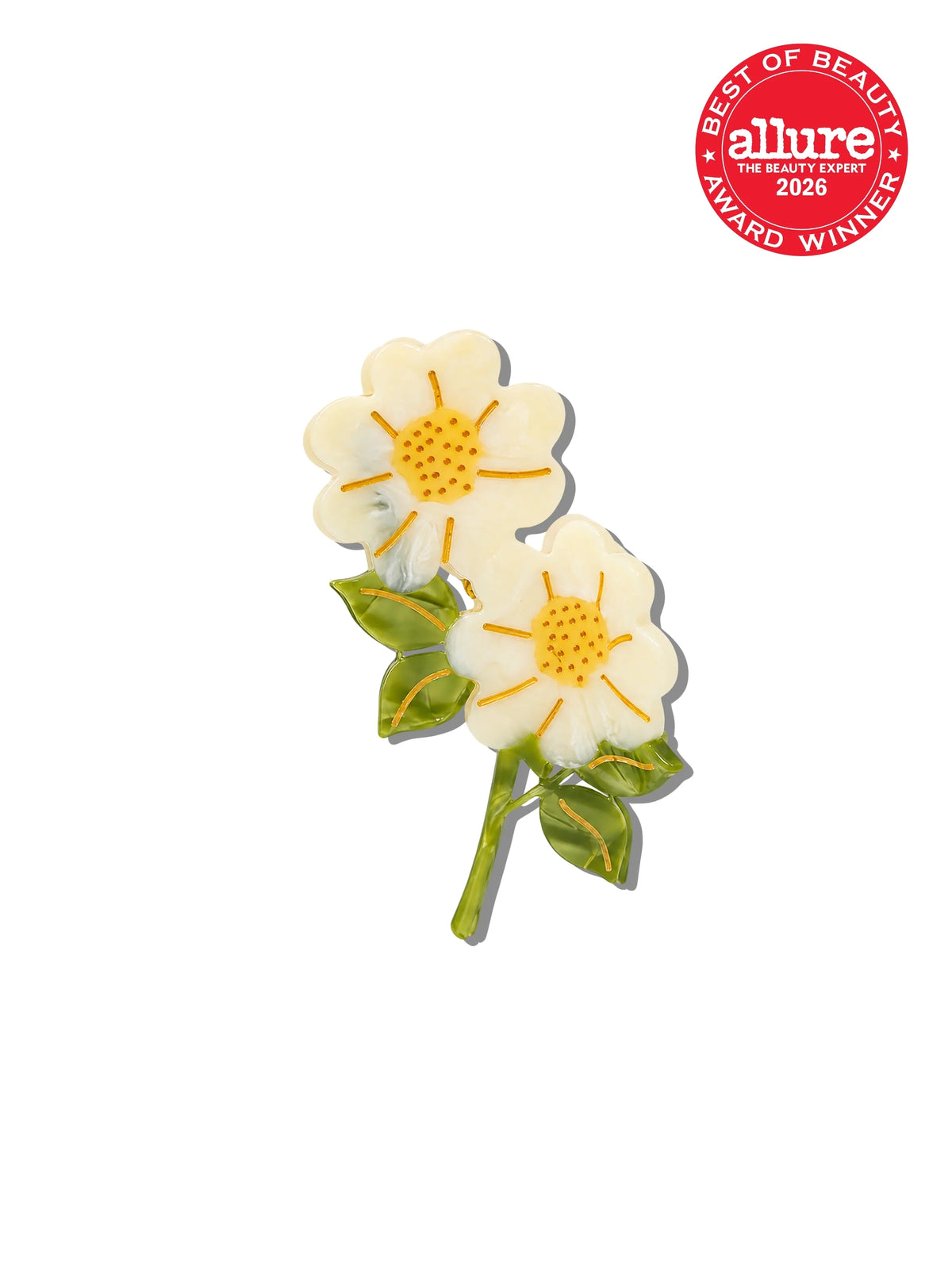 Hand-painted Vintage Daisy Stem Claw Hair Clip | Eco-Friendly