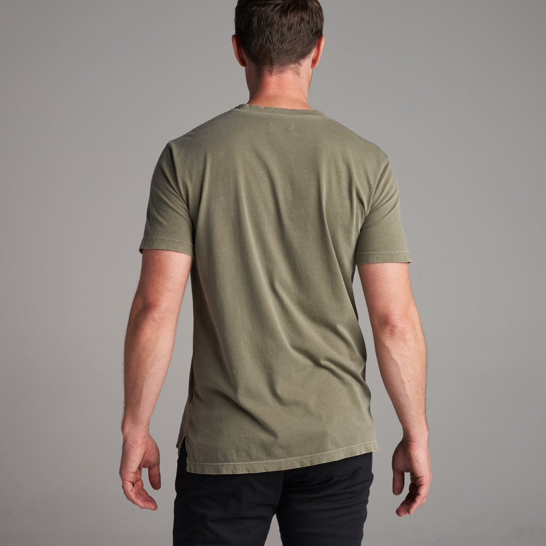 ASHER POCKET TEE - MOSS