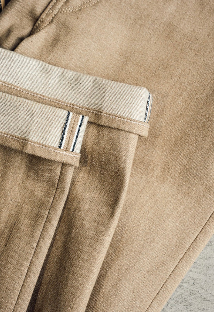 The Hammer Straight - Army Beige Raw 14oz Selvedge