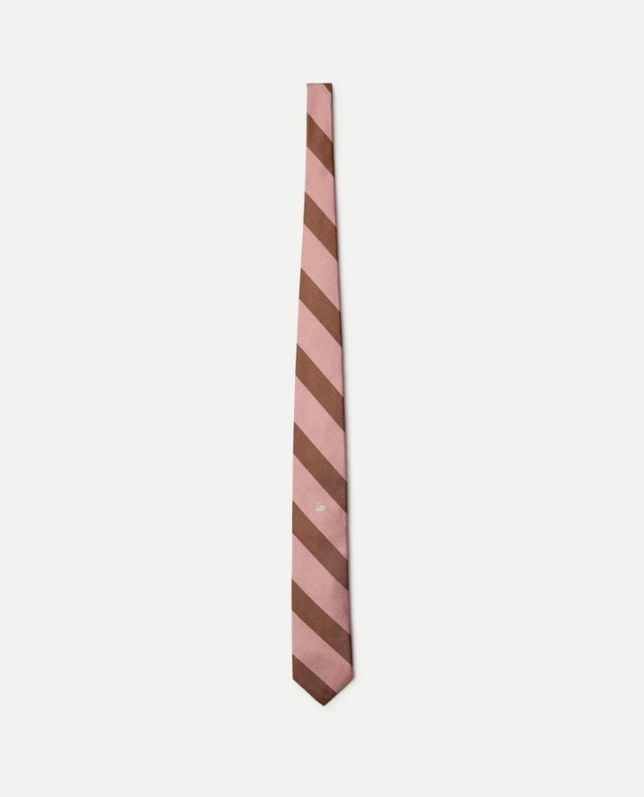 Silk Tie – Swan Drift - Rosewood