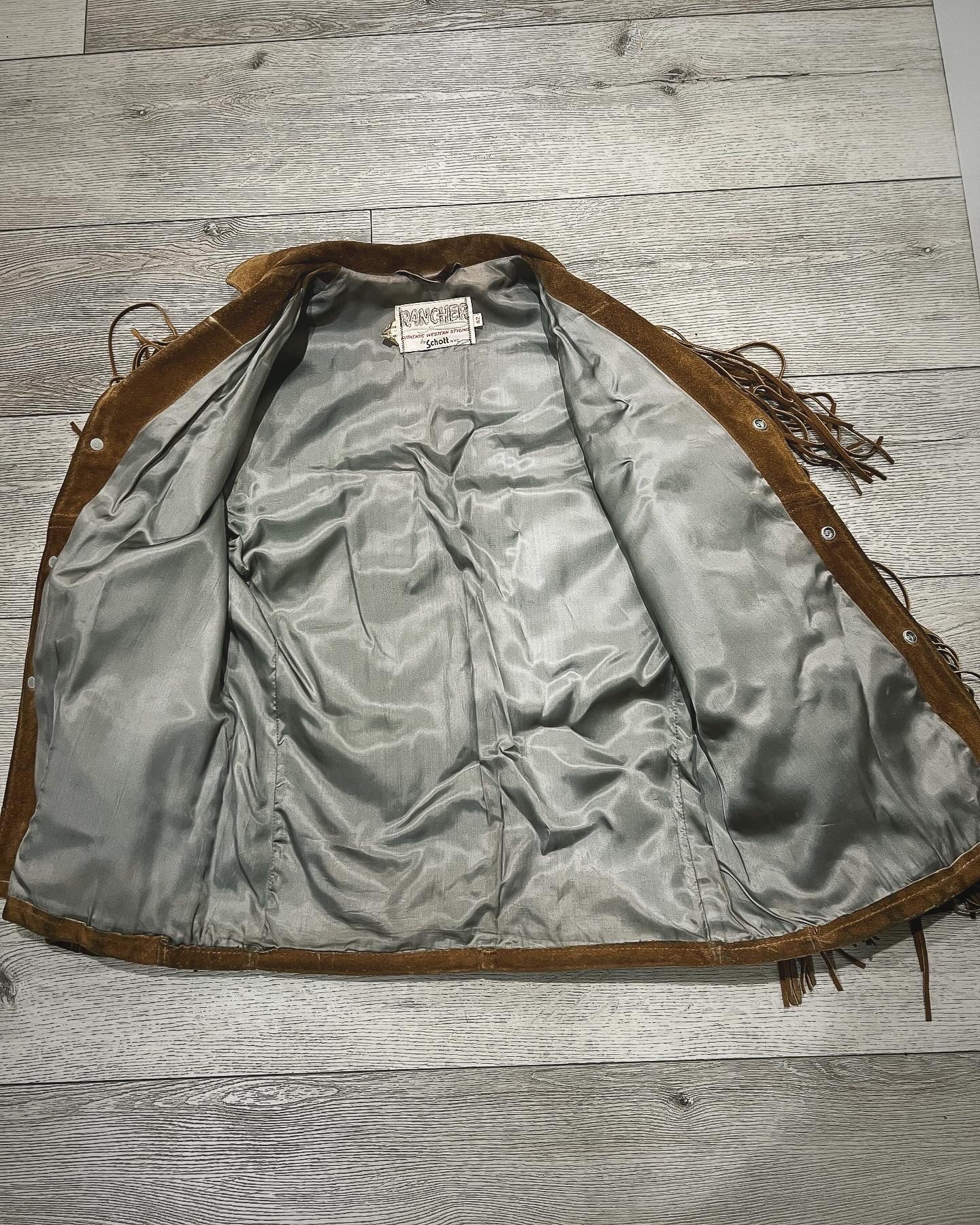 Vintage Schott Men's Suede Fringe Jacket