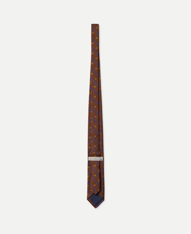Silk Tie – Swan Drift - Teak