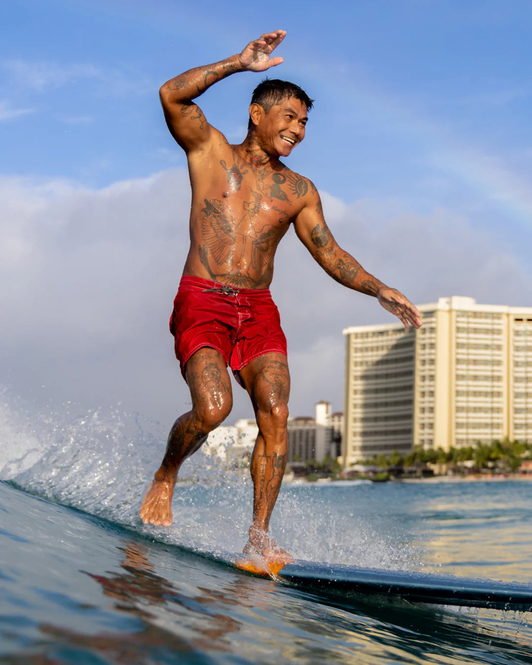 310 BOARD SHORTS - RED