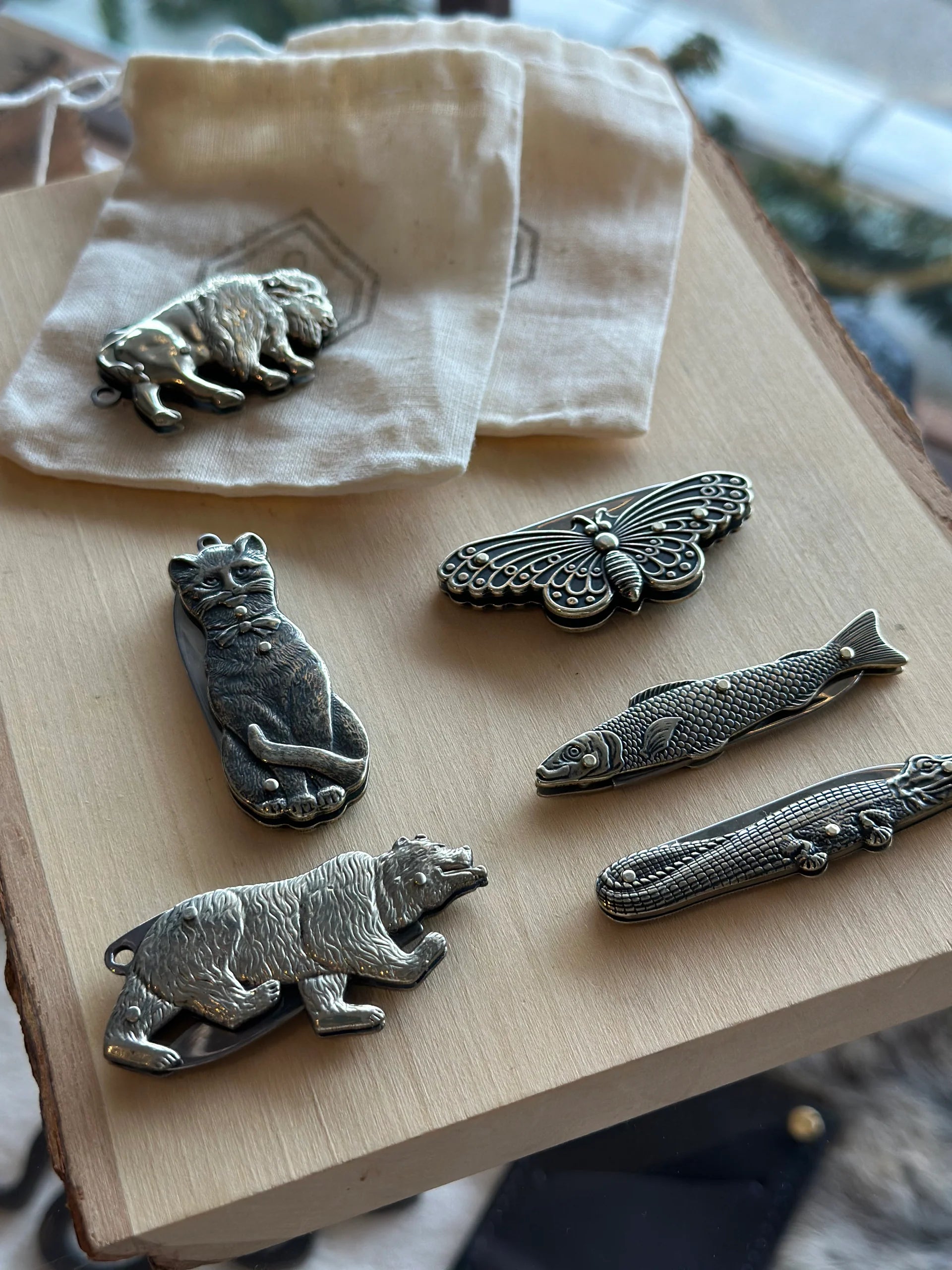 Brass Animal Pocket Knife - Buffalo