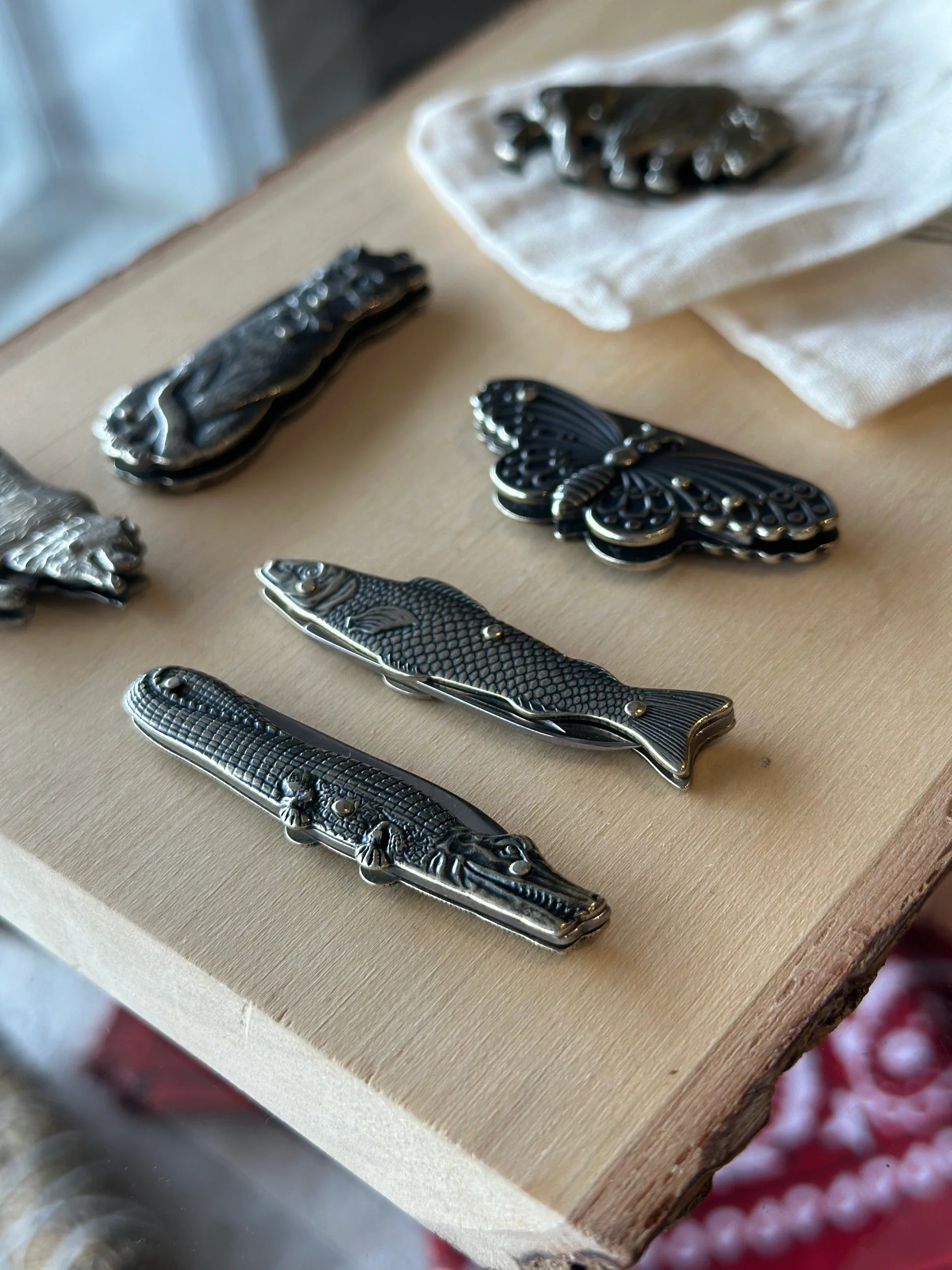 Brass Animal Pocket Knife - Buffalo