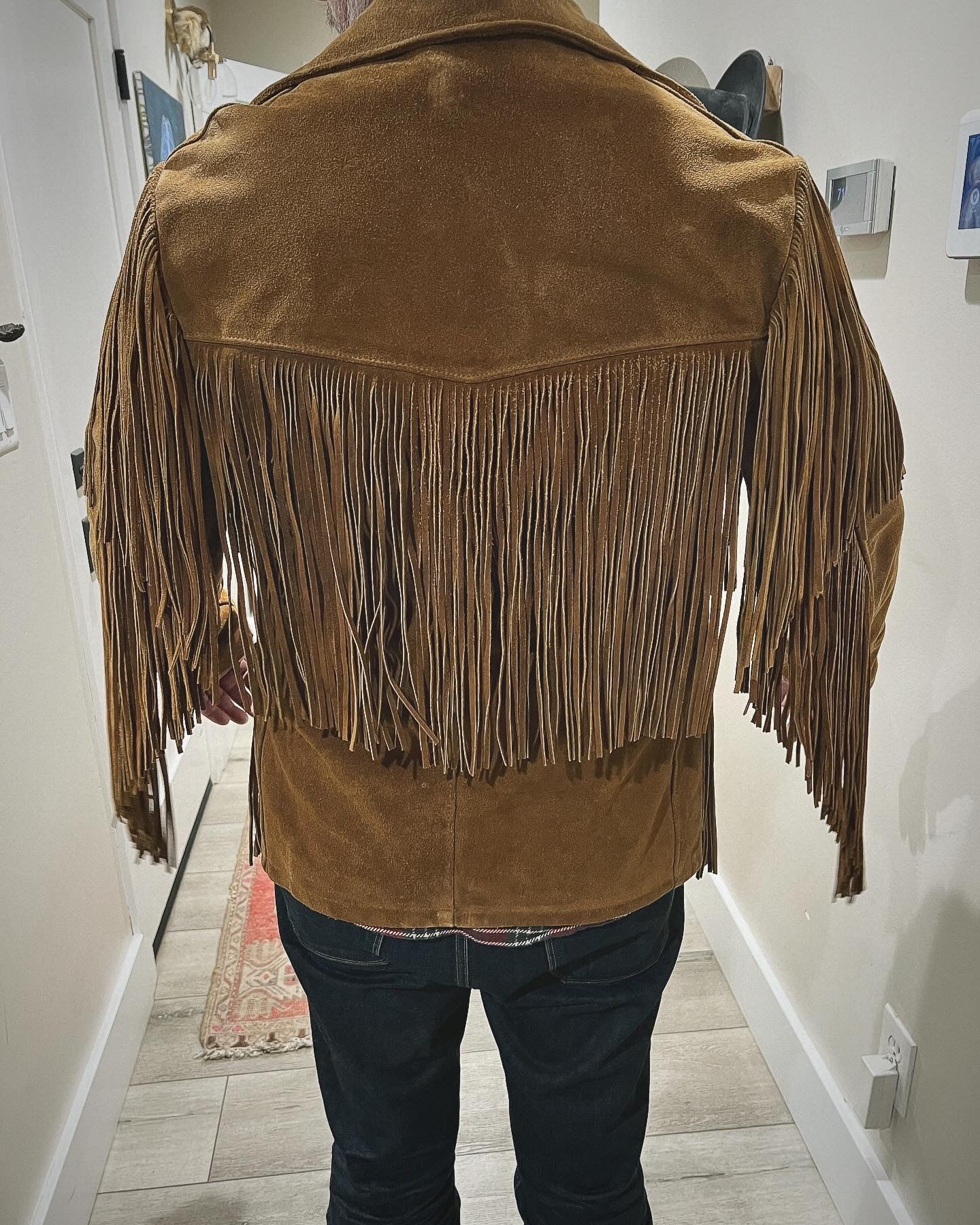 Vintage Schott Men's Suede Fringe Jacket