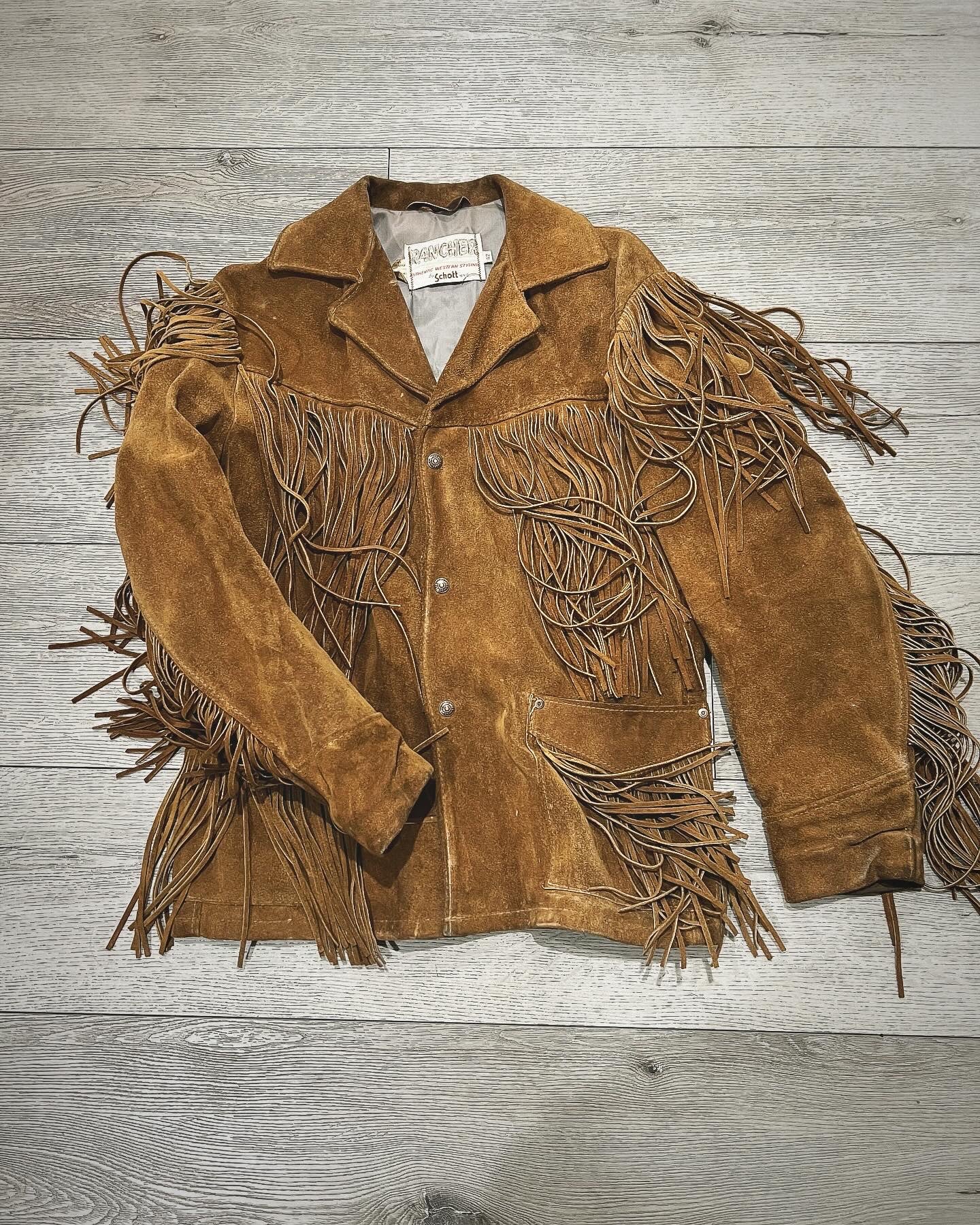 Vintage Schott Men's Suede Fringe Jacket