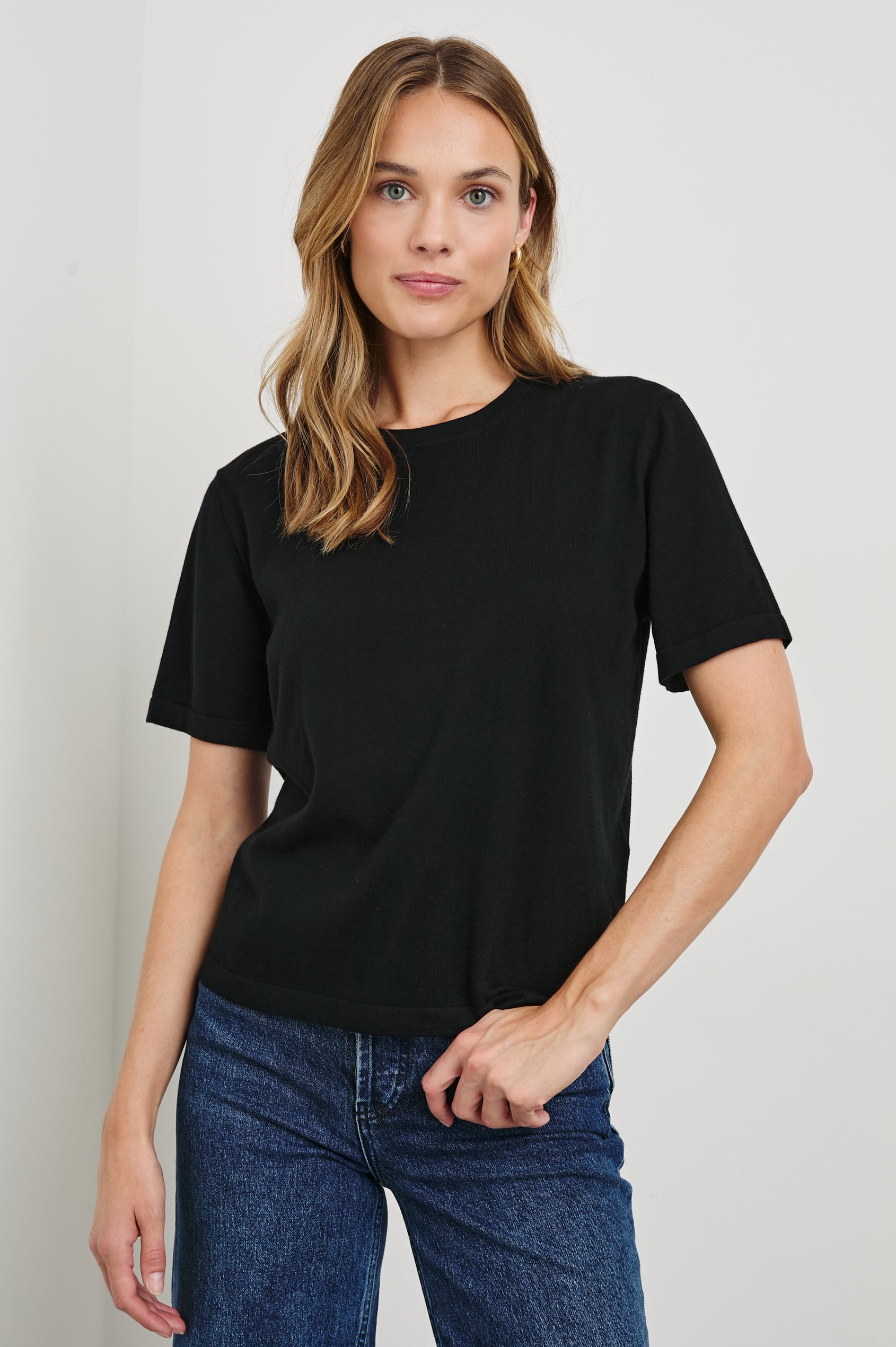 Cotton Cashmere T-shirt Black
