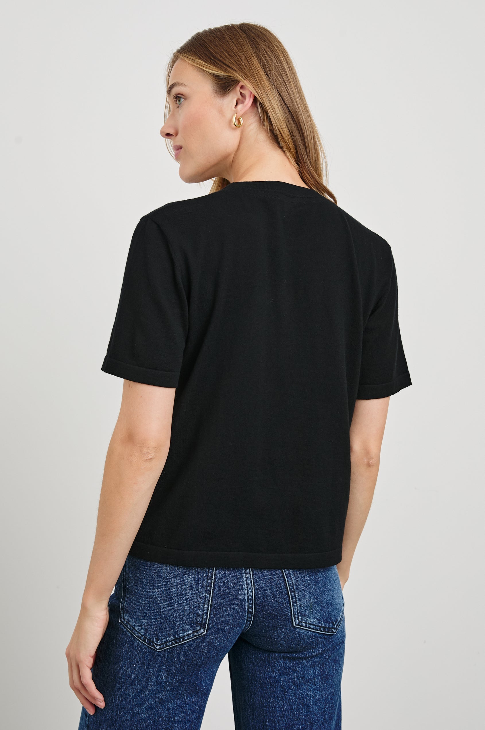 Cotton Cashmere T-shirt Black