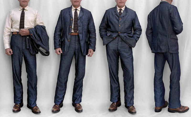 CONTINENTAL SPORTCOAT - INDIGO HBT