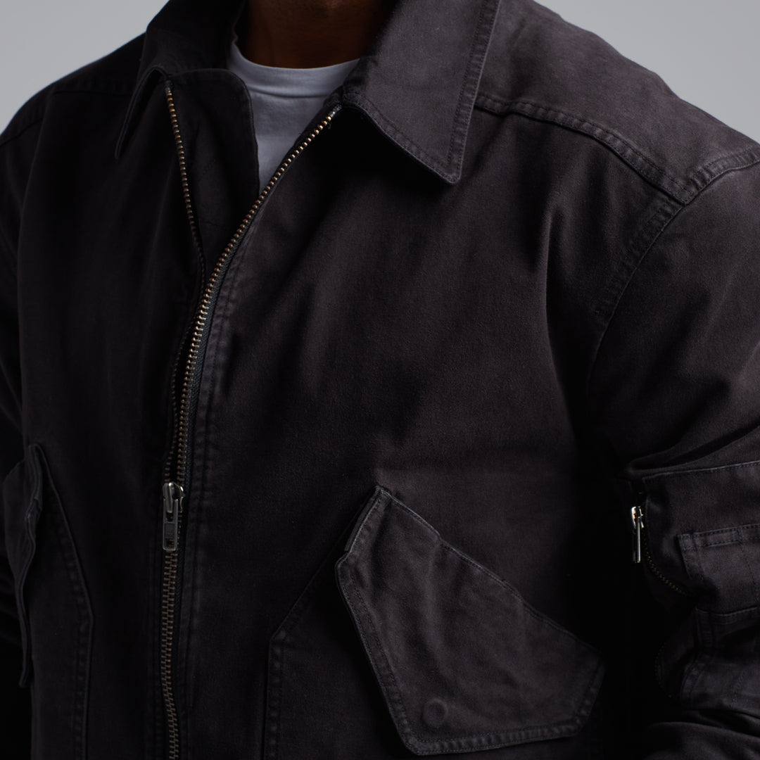 DILLON MID-CENTURY TWILL BOMBER JACKET