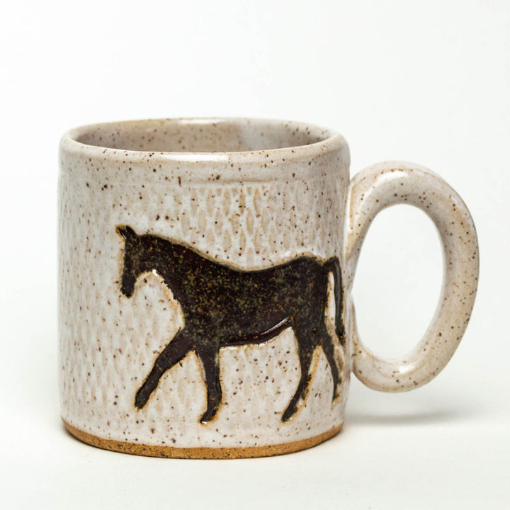 Brown Horse White 10 oz Mug