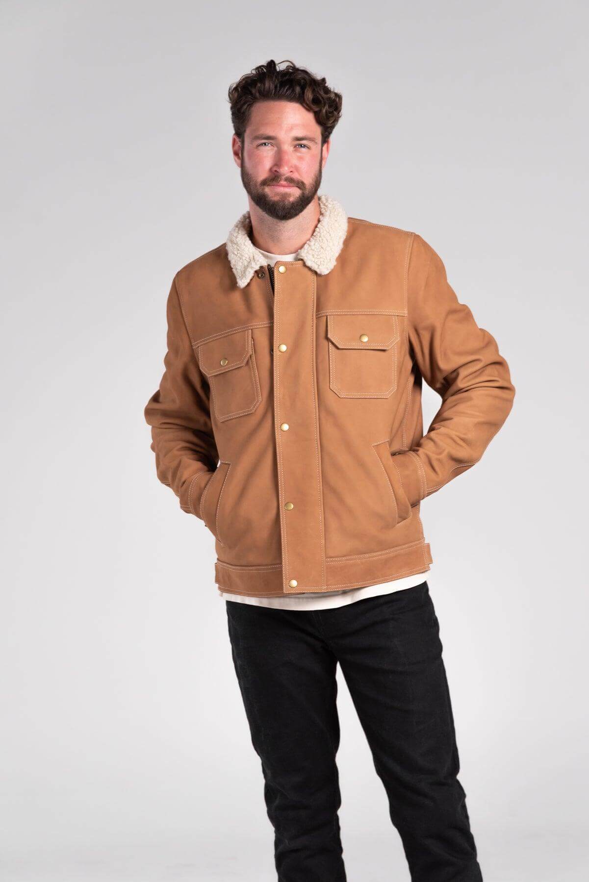 BYRON NUBUCK LEATHER MOTORCYCLE JACKET