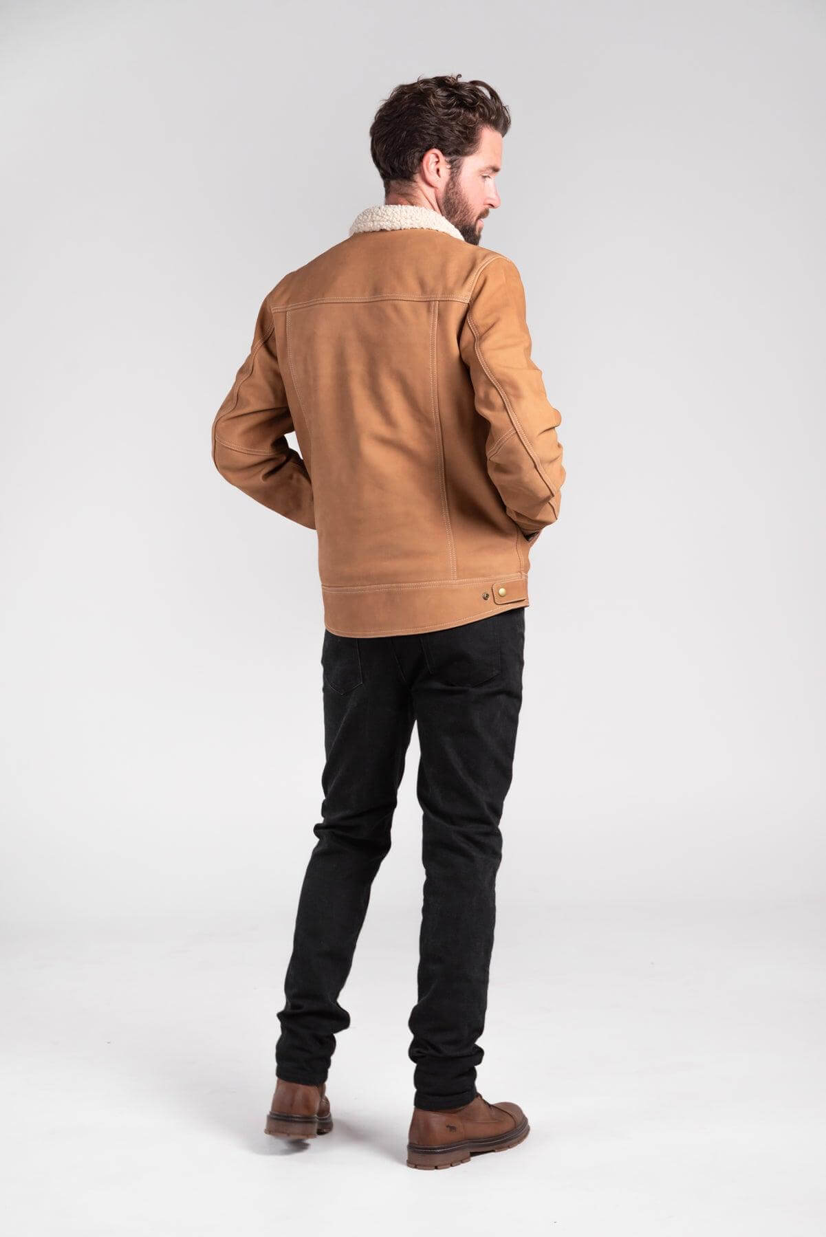 BYRON NUBUCK LEATHER MOTORCYCLE JACKET