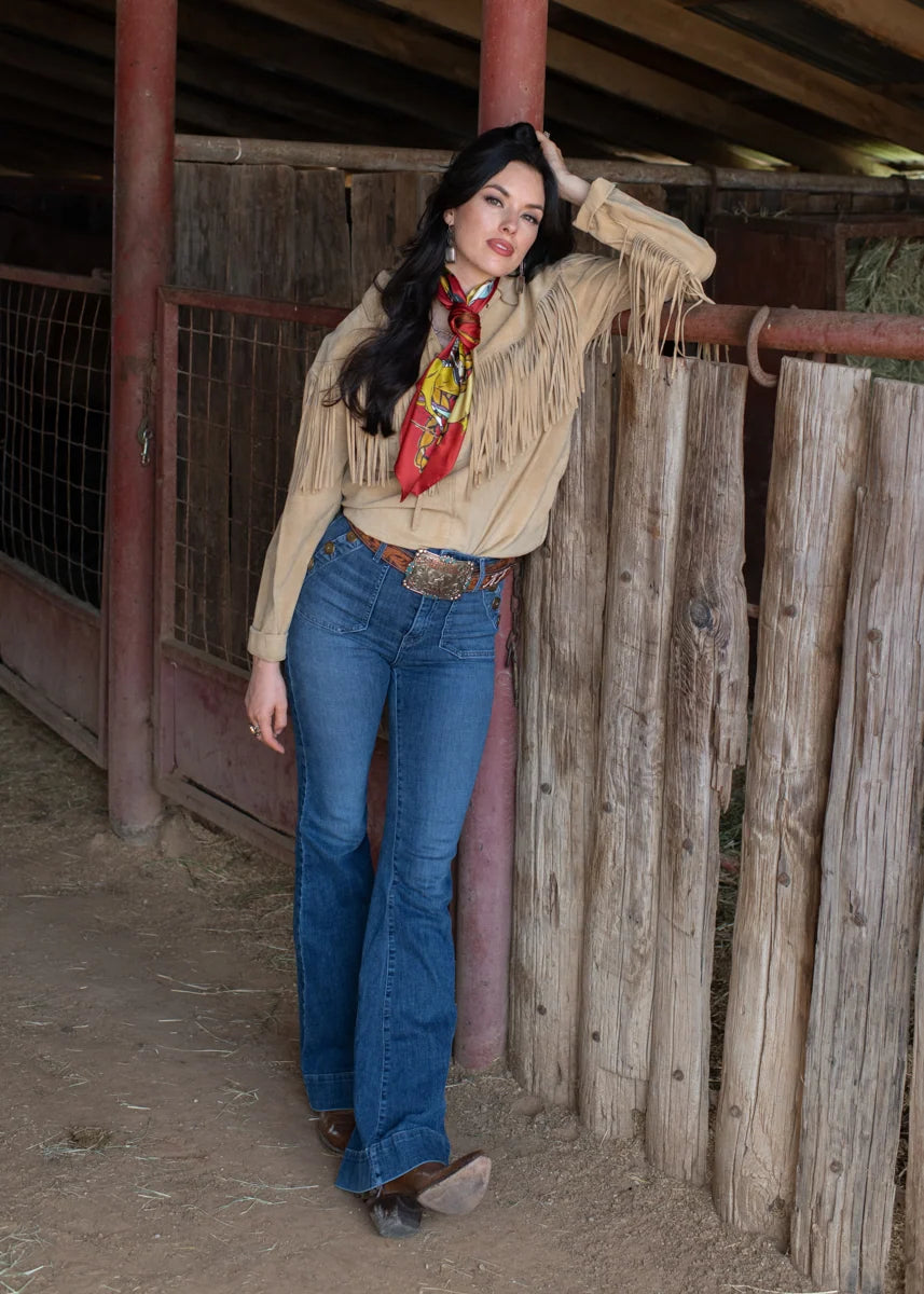 ALWAYS SADDLE YOUR OWN HORSE - LONG TALL SCARF - Red