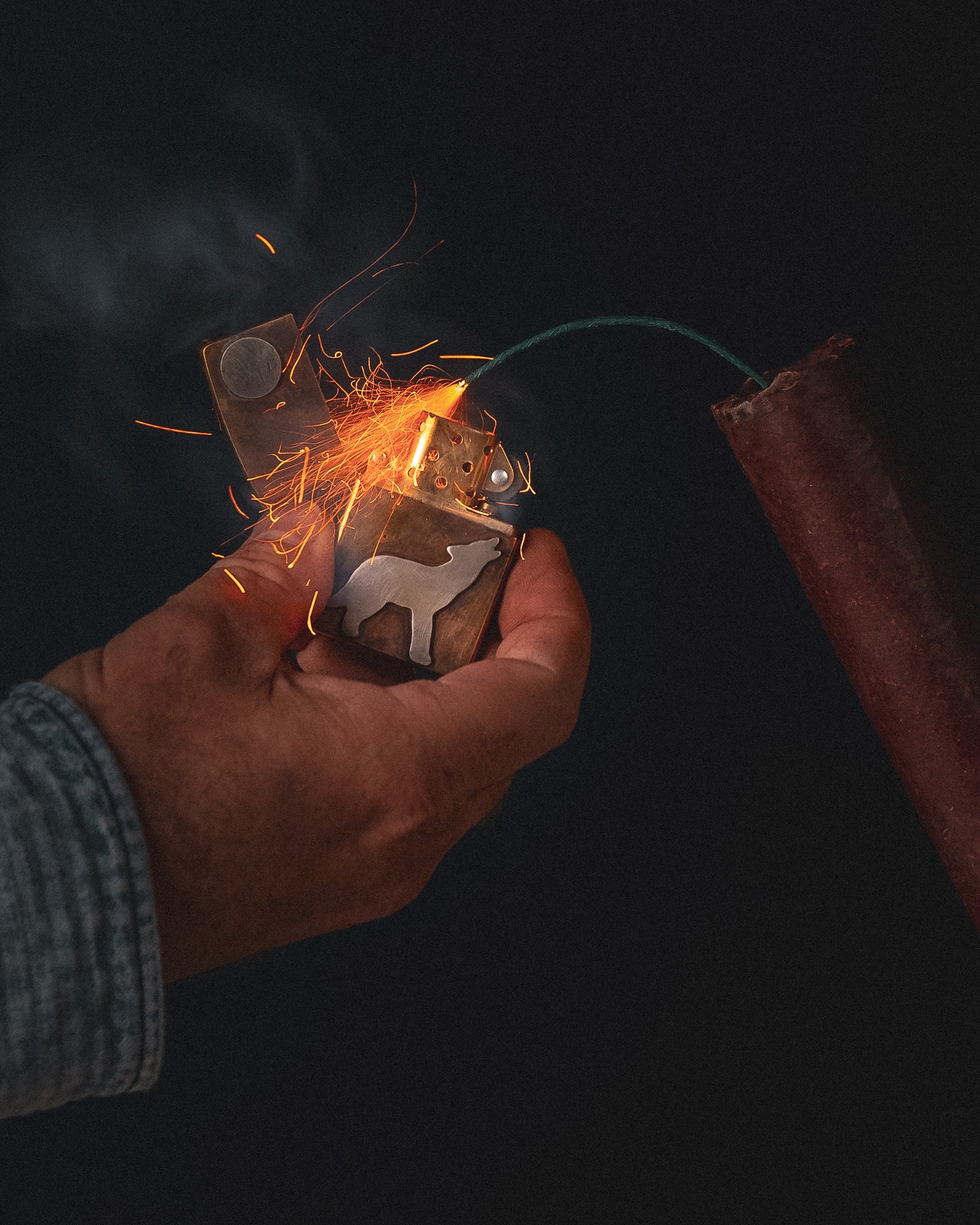 Howling Coyote Zippo Lighter