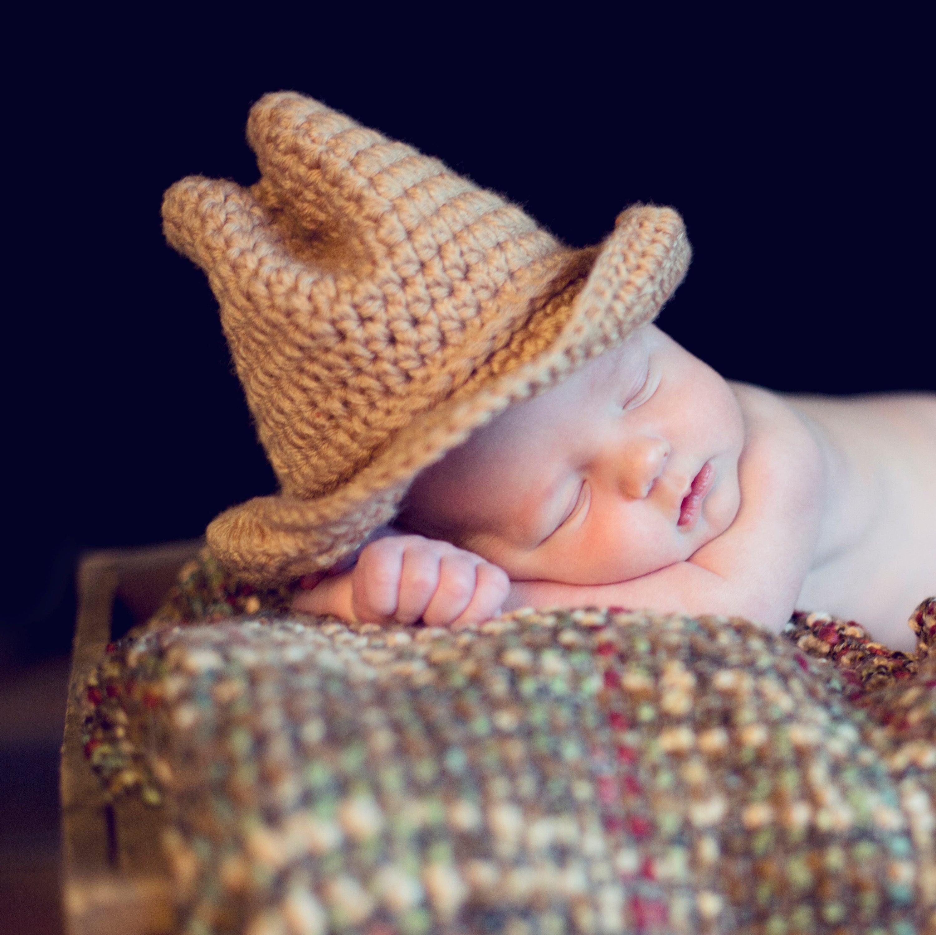 Dallas Brown Crocheted Handmade Heirloom Cowboy Hat