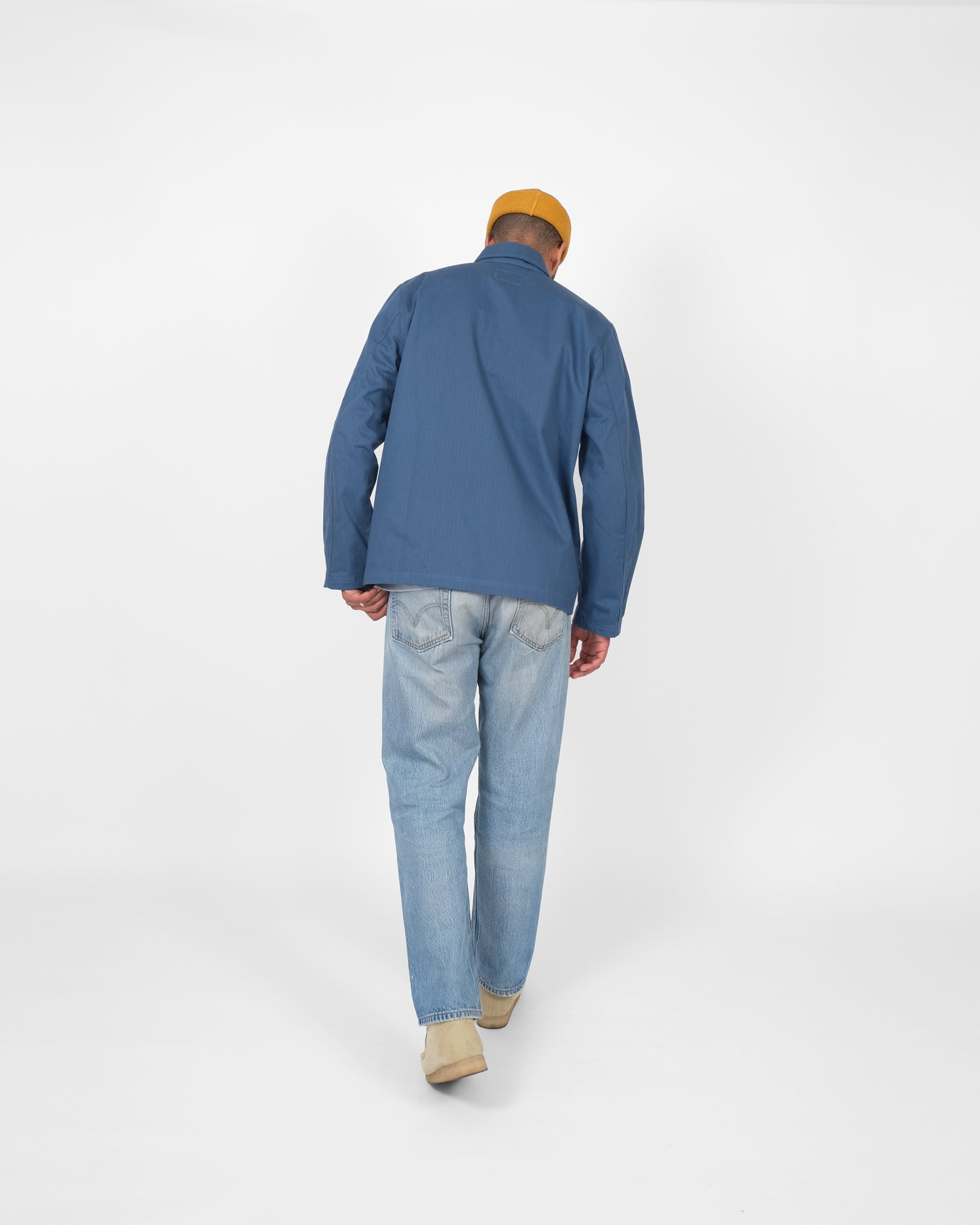 Woven Chore Coat - Mock Blue