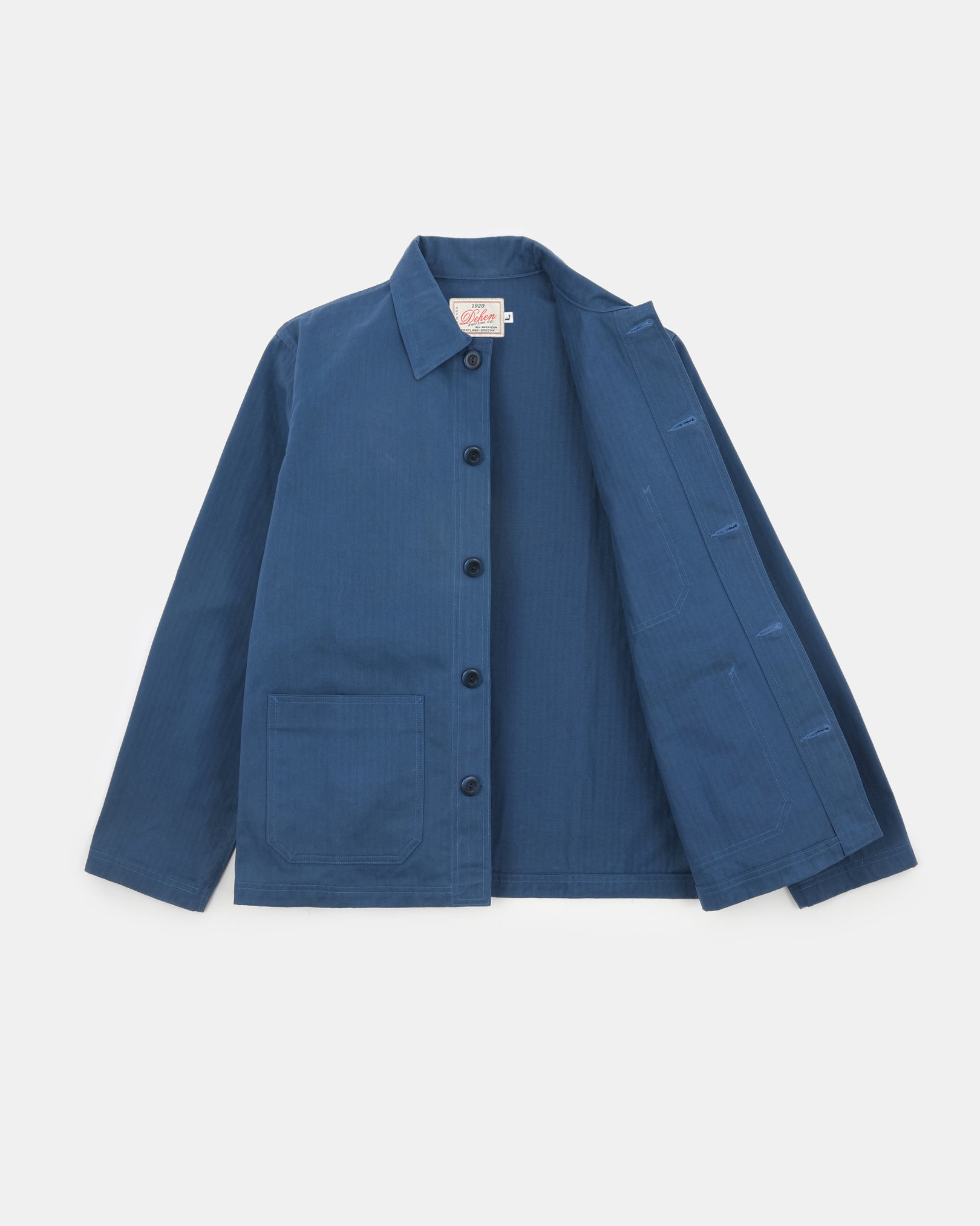 Woven Chore Coat - Mock Blue