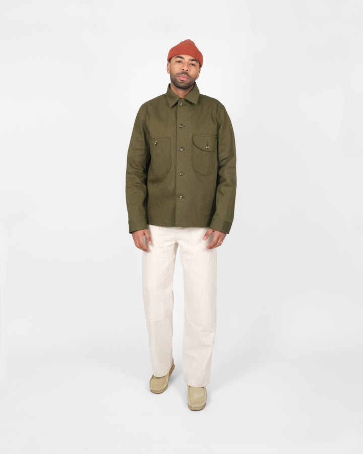 Selvedge Overshirt - Olive Selvedge Denim