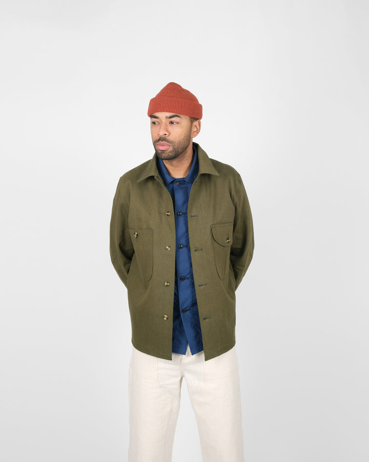 Selvedge Overshirt - Olive Selvedge Denim