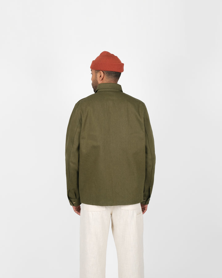 Selvedge Overshirt - Olive Selvedge Denim